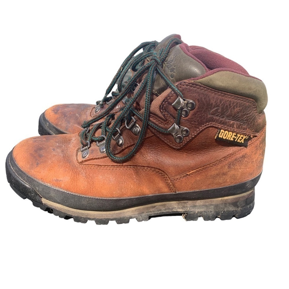 Cabela's Rimrock Goretex Brown Leather Ankle Hiking Boots 81-1473 Men's 9.5M